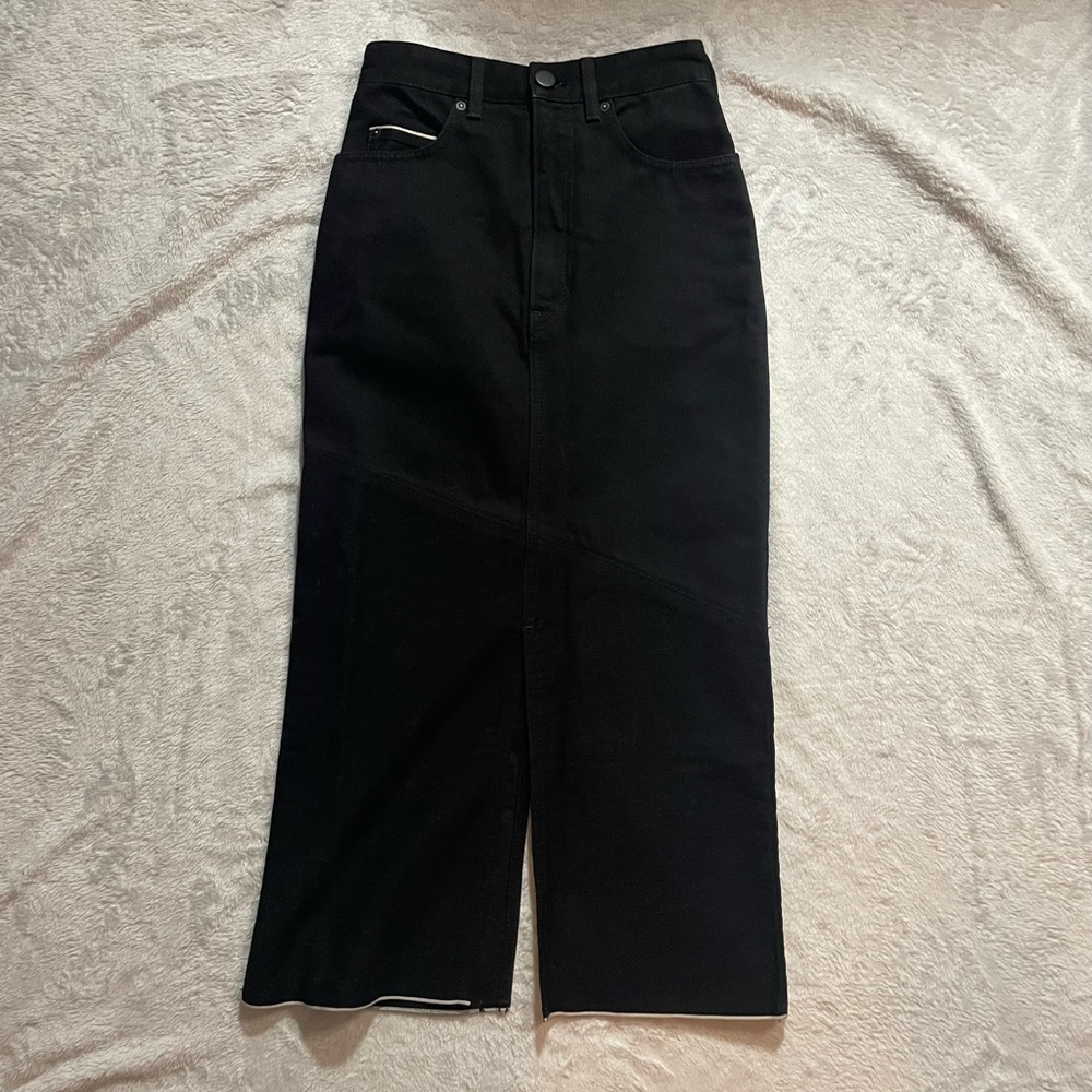 H&M Black Denim Long Skirt